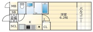 大国町駅 徒歩1分 2階の物件間取画像